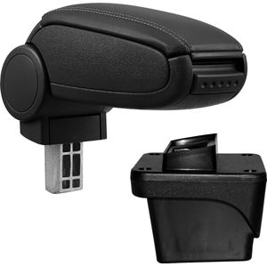 pro.tec - Armsteun Volkswagen Polo VI - Kunstleer - Zwart - Met Zwart Stiksel