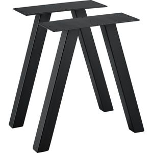 Stalen A tafelpoot set van 2 meubelpoot 40x12x40 cm zwart
