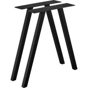Stalen A tafelpoot set van 2 meubelpoot 70x12x72 cm zwart