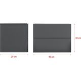 Wandschrank Ampfing - 40x29x30cm - Dunkelgrau
