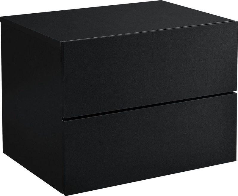 Wandschrank Ampfing mit 2 Schubladen Schwarz [en.casa]