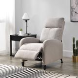 Verstelbare relaxfauteuil 102x60x92 cm stof bruin