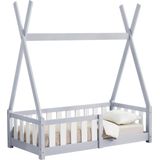 Kinderbett Helsingborg 70x140 cm Hellgrau