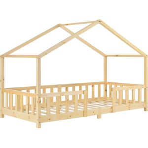 Kinderbed Treviolo met uitvalbeveiliging 90x200 cm houtkleurig