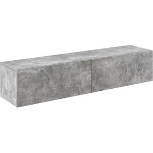 Zwevend kastje Evaton 140x33x30 cm betonlook