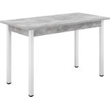 Eettafel Den Haag 120x60x75 cm betonkleurig en wit