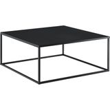 Salontafel Lebus 38x85x85 cm vierkant metaal zwart