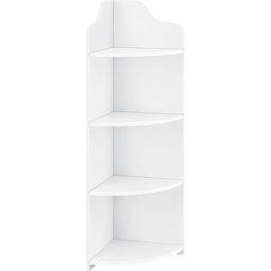 Hoekkast Bjurholm met 4 vakken kolomkast 90x28x28 cm wit