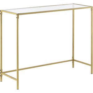 Console tafel Alajarvi sidetable glas 100x35x80 cm goud