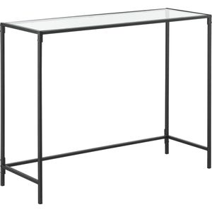 Console tafel Alajarvi sidetable glas 100x35x80 cm zwart