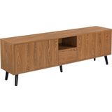 TV meubel Hedemora druk en open 140x30x45,5 cm houtkleurig