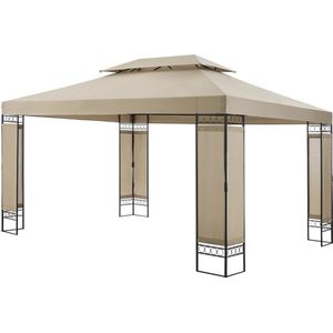 Paviljoen Lanciano partytent 4x3x2,65 cm beige