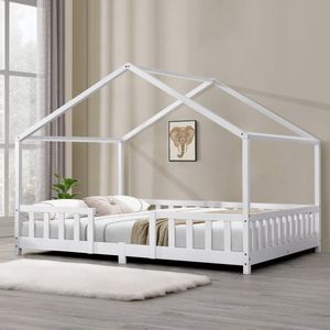 Kinderbed Treviolo met uitvalbeveiliging 120x200 cm wit mat