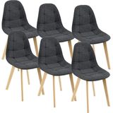 Esszimmerstuhl Kopparberg 6er-Set Schwarz