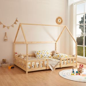 Kinderbed Sisimiut met uitvalbeveiliging 140x200 cm houtkleurig