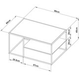 Couchtisch  ¦ schwarz ¦ Maße (cm): B: 60 H: 45 Tische > Couchtische - Möbel Kraft