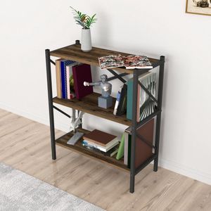 Boekenkast schap Vanylven 85x66x34 cm eiken, antiek