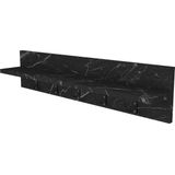 en.casa - Hammarö - Wandkapstok - Marmer Zwart - 80x11x18 cm