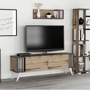 TV meubel met plank Albertslund 120x31x42 cm Eiken