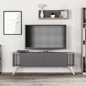 TV meubel met plank Albertslund 120x31x42 cm antraciet