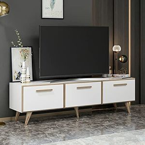 TV meubel Brønderslev 160x37x45 cm wit