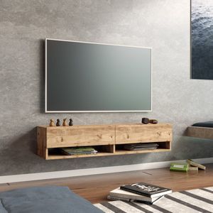 Tv-meubel Laitila 2 opbergvakken 140x31,5x29,5cm houtkleurig