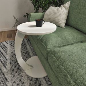 Bijzettafel Holeby wit [en.casa]