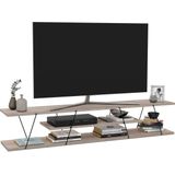 TV meubel Säffle 160x33x30 cm eiken en zwart