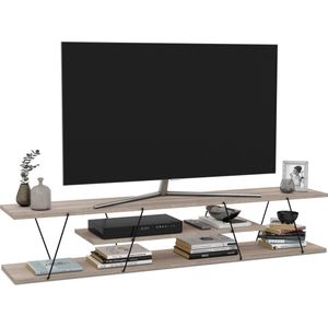 TV meubel Säffle 160x33x30 cm eiken en zwart