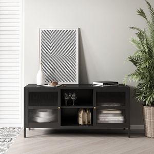 [en.casa] TV-meubel Säkylä 55x118x40 cm zwart