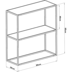 Console tafel Konnevesi 85x80x30 cm zwart mat en transparant