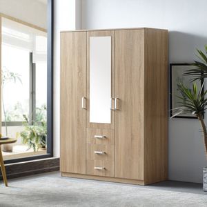 Kleiderschrank Bodolz 176x120x52 cm mit Spiegel