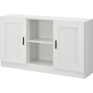 Sideboard Spøttrup 120x30,5x70cm Weiß [en.casa]