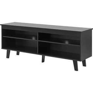 [en.casa] TV meubel Stenløse 58x150x38 cm zwart