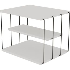 [en.casa] Bijzettafel Åtvidaberg 50x40x33 cm wit en zwart