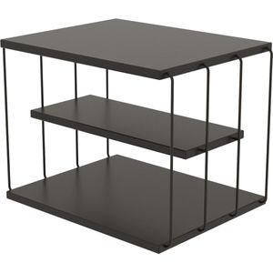 [en.casa] Bijzettafel Åtvidaberg 50x40x33 cm antraciet en zwart