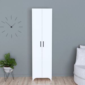 [en.casa] 2-deurs kast Strömsund met planken 177,5x48,5x32 cm wit
