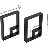 Stalen onderstel Kauhava set van 2 tafelpoot 42x30x7 cm zwart