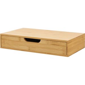 Wandplank met lade Bokn bamboe 40x24x8 cm naturel [en.casa]