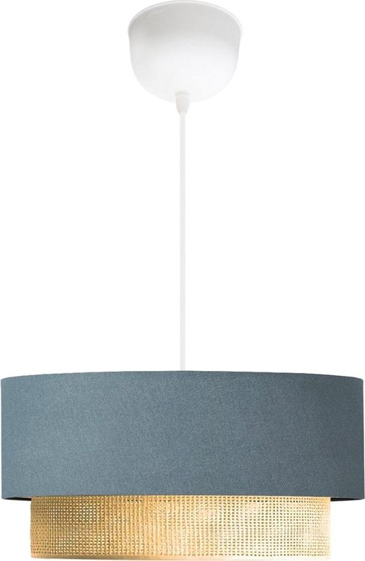 Hängeleuchte Loughborough 1 x E27 Blaugrau / Gelb [ Lux.pro