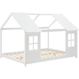 Kinderbed Tostedt huisbed grenen wit 120x200 cm