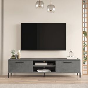 [en.casa] TV-meubel Lempäälä 39x160x35 cm betonkleurig