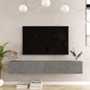 Tv-meubel Lapinlahti 180x31,5x29,5cm betonkleurig