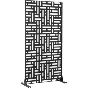 Kamerscherm Bernalda tuinscherm 180x90x40 cm zwart