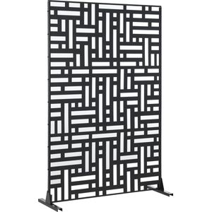 Kamerscherm Bernalda tuinscherm 180x120x40 cm zwart casa.pro