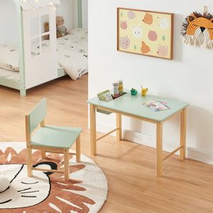 Apollo set tafel met stoelen voor peuters, berken - De Tol kinderopvang