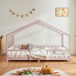 Kinderbett Treviolo 120x200 cm Rosa [en.casa]