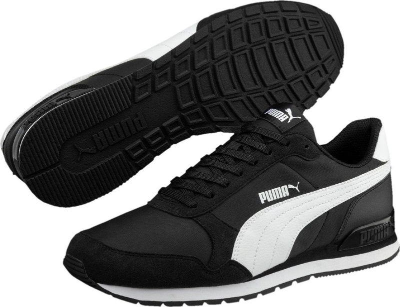 PUMA - ST Runner v2 NL Sneakers - Puma Black-Puma White - Synthetisch Suède