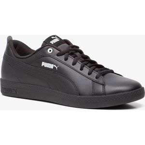 PUMA - Smash V2 L - Sneakers - Black - Imitatieleer - Textiel Voetbed