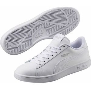 PUMA Sneakers Puma Smash V2 L uniseks-volwassene Lage sneakers , Wit (White/White) , 43 EU